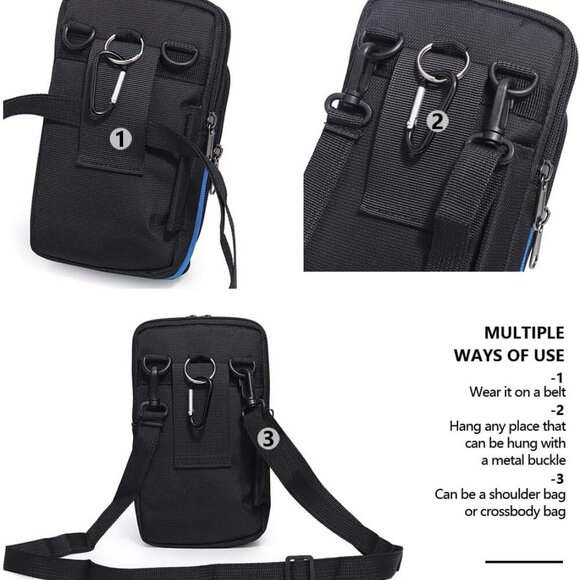 Senient Wolf Waterproof Nylon Multifunctional Phone Crossbody Bag - Small One Sh - Picture 4 of 6